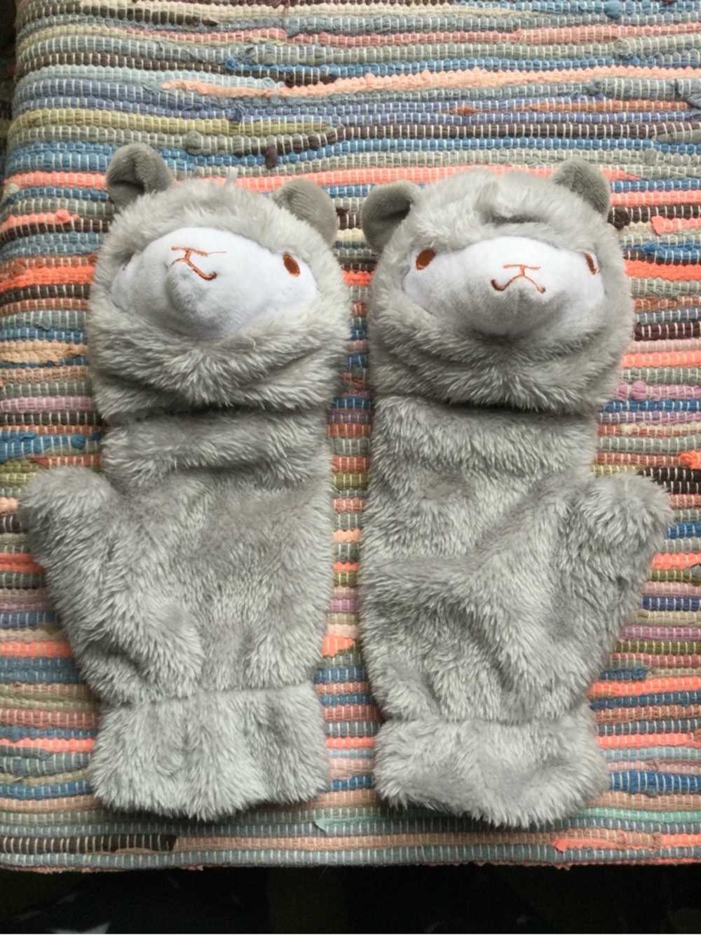 Llama Furry Flip Top Mittens, Women’s or Youth